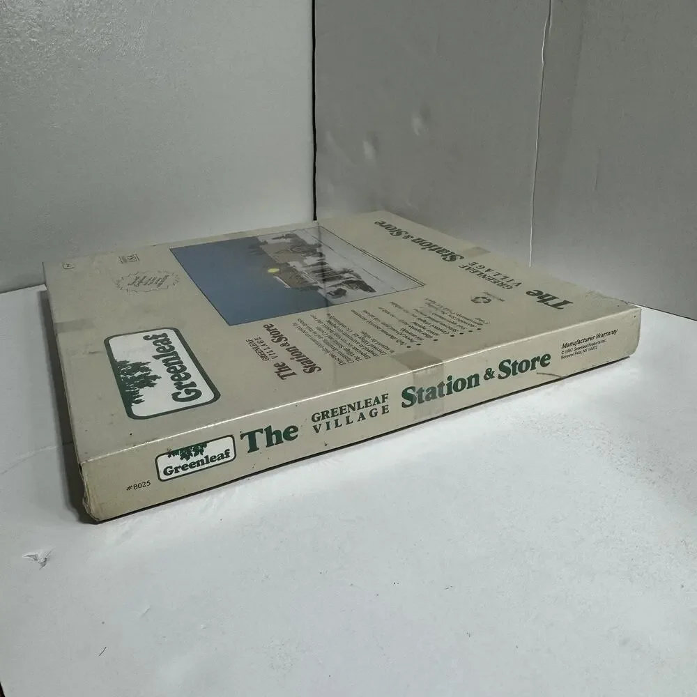 Greenleaf Village Station Store #8025 Vtg 1987 Sealed Model Kit Made in USA Wood